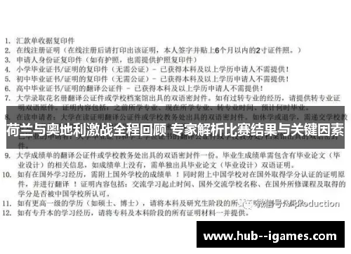 荷兰与奥地利激战全程回顾 专家解析比赛结果与关键因素 荷兰与奥地利激战全程回顾 专家解析比赛结果与关键因素